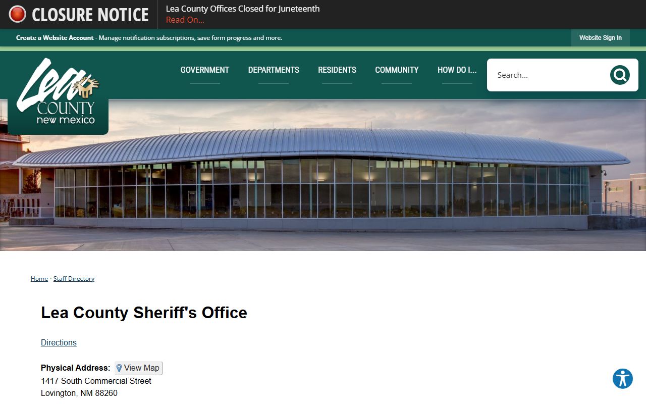 Lea County arrest records Sheriff staff directory