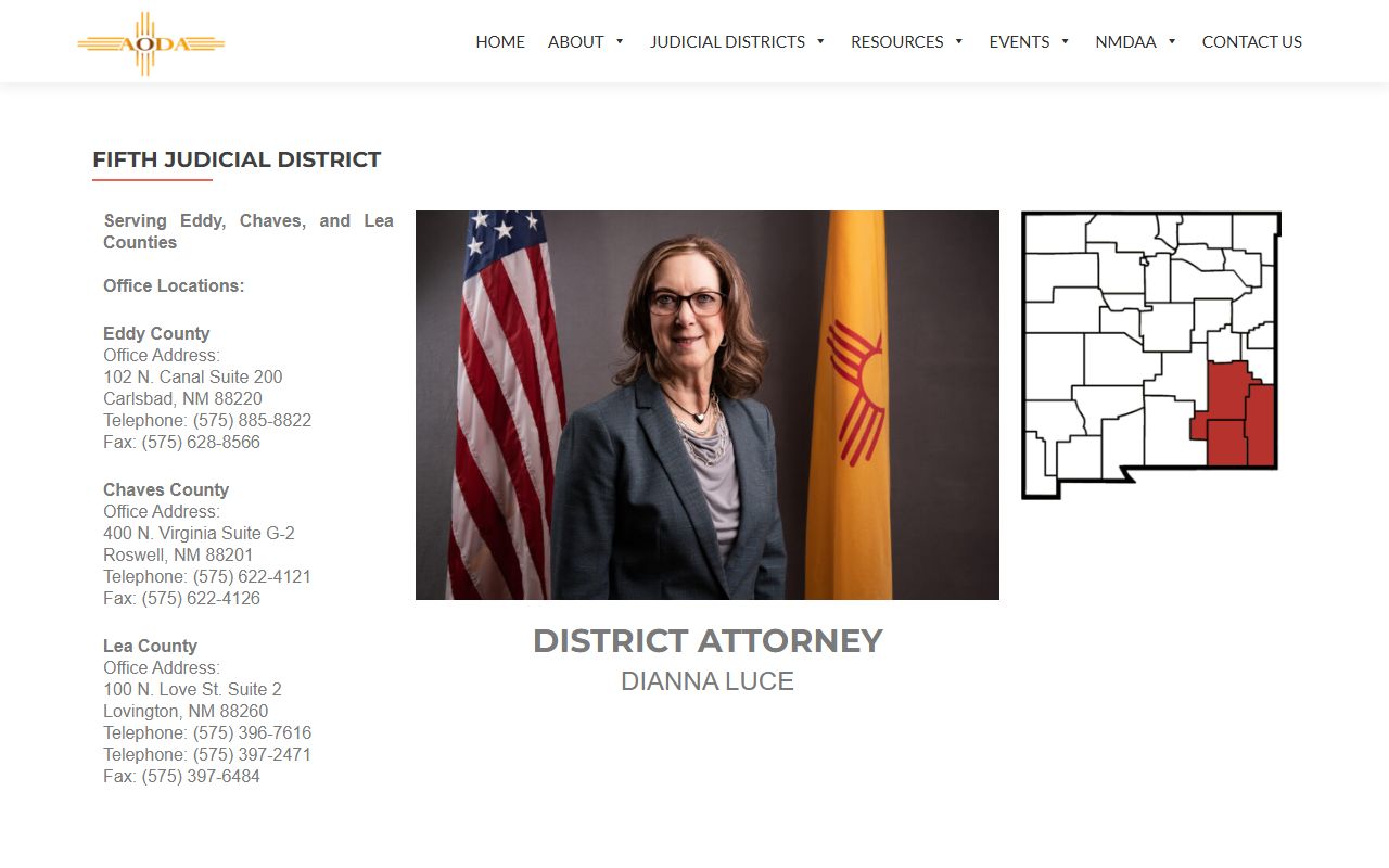 Lea County criminal court records Fifth Judicial District Attorney page