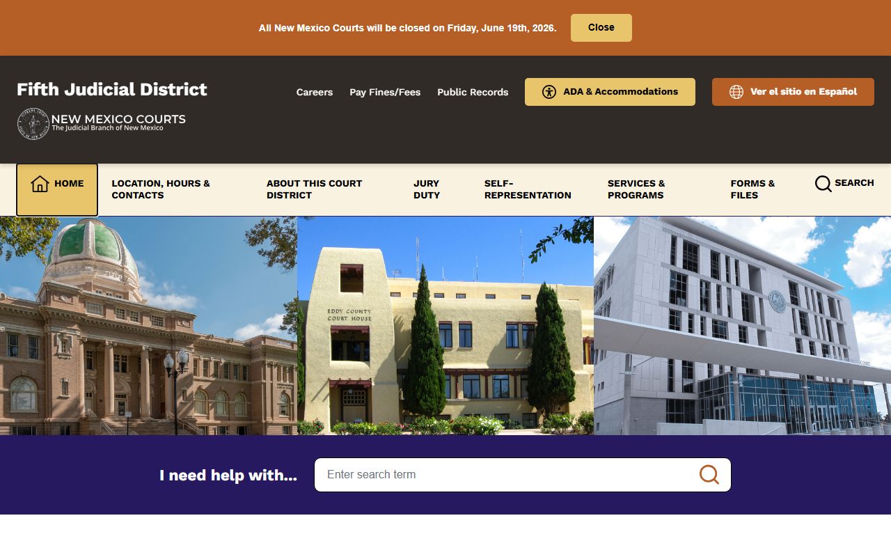 Lea County court records Fifth Judicial District contacts